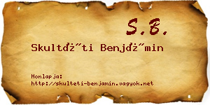 Skultéti Benjámin névjegykártya