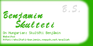 benjamin skulteti business card